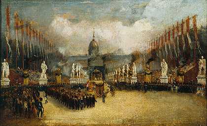 拿破仑的灰烬在L残疾人广场，1840年12月15日。`Arrivée des cendres de Napoléon sur lesplanade des Invalides, le 15 décembre 1840. (1840)