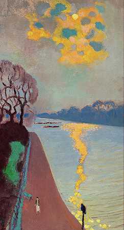 河上的阳光，1932年`Sunlight on the River, 1932 by Maurice Denis