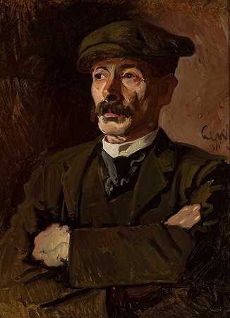 工人`Worker (1911) by Stanisław Lentz