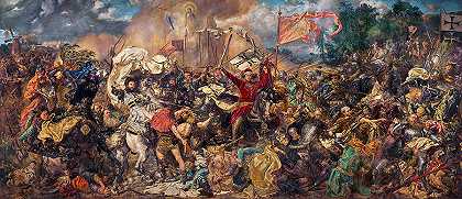 格伦瓦尔德战役，1878年`The Battle of Grunwald, 1878 by Jan Matejko