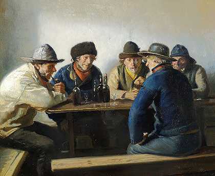 在克洛斯图`I en Krostue (1888) by Michael Ancher
