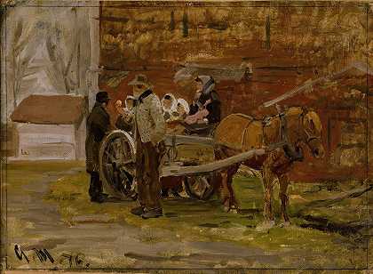 苹果车`The Apple Cart (1876) by Gerhard Munthe