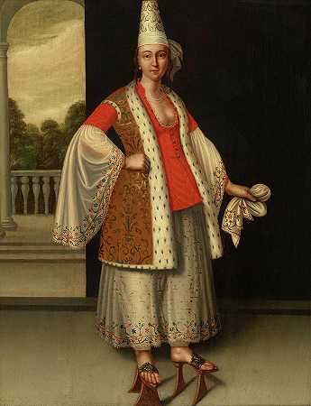 土耳其女人`A Turkish Woman by Old Master