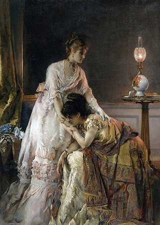 舞会之后`After the Ball (1874) by Alfred Stevens