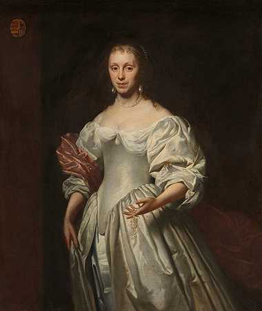 Cornelia Craen van Haeften肖像`Portrait of Cornelia Craen van Haeften (1663 ~ 1678) by Cornelis Jonson van Ceulen