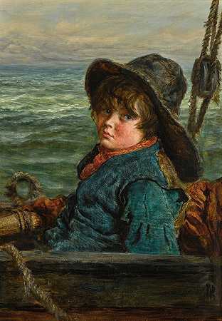 年轻的水手`The young sailor (1868) by William Mctaggart