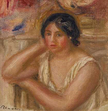 De Gabrielle肖像`Portrait De Gabrielle by Pierre-Auguste Renoir