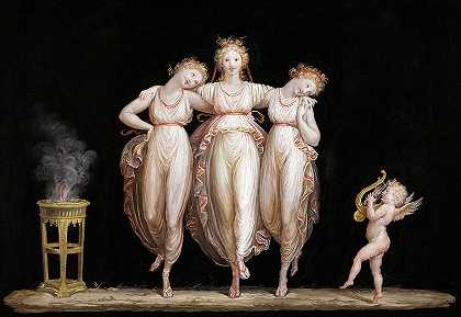 与丘比特共舞的优雅`The Graces Dancing with a Cupid by Antonio Canova
