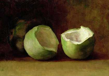 瓜类，1890年`Melons, 1890 by Emily Carr