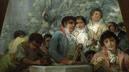 佩斯塔洛兹学院的学生`Students from the Pestalozzian Academy by Francisco de Goya