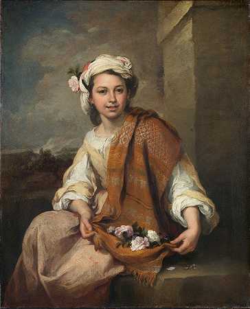 卖花女`The Flower Girl by Bartolomé Estebán Murillo