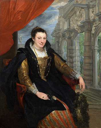 伊莎贝拉·布兰特。`Isabella Brant (1621) by Anthony van Dyck