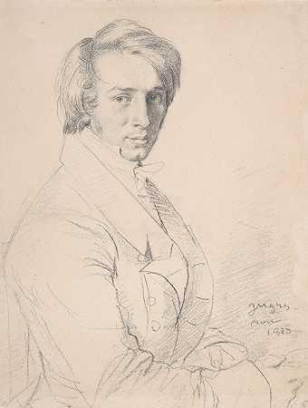 乌尔辛·朱尔斯·瓦蒂内尔（1798-1881）`Ursin~Jules Vatinelle (1798~1881) (1820) by Jean Auguste Dominique Ingres