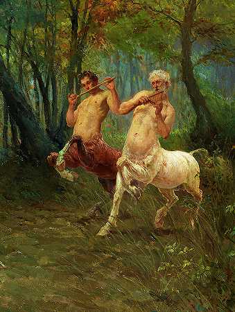 半人马的盛宴`Feast of Centaurs by Ettore Forti