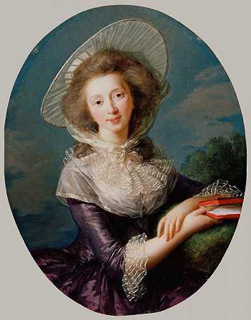 沃德鲁伊子爵夫人`The Vicomtesse de Vaudreuil (1785) by Elisabeth Louise Vigée Le Brun