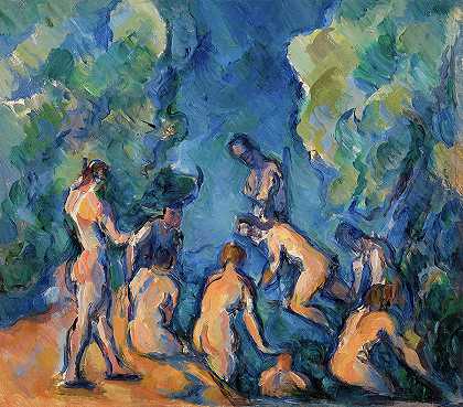 沐浴者，1902年`Bathers, 1902 by Paul Cezanne