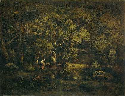 枫丹白露森林`The Forest of Fontainebleau (1871) by Narcisse-Virgile Diaz de La Peña