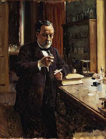 路易·巴斯德肖像研究`Study for the Portrait of Louis Pasteur (1885) by Albert Edelfelt