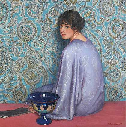 奥黛特。`Odette (circa 1915) by Ruth Hollingsworth