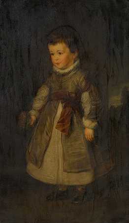 儿童肖像（外甥女汉斯·卡农）`Kinderbildnis (Großnichte Hans Canons) (around 1880) by Hans Canon