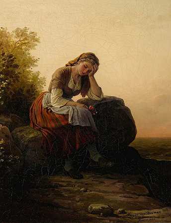 冥想`Meditation (1880) by Johann Georg Meyer von Bremen