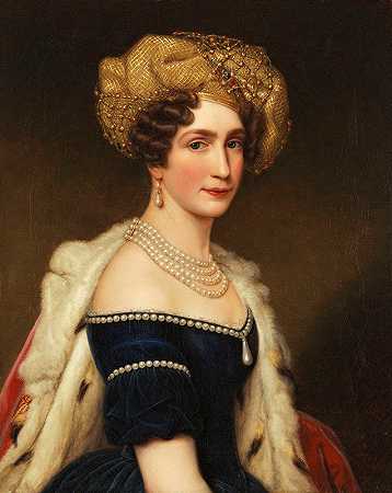 奥古斯特·阿马利巴伐利亚公主，勒克什登堡公爵夫人（1788-1851）`Auguste Amalie Prinzessin von Bayern, Herzogin von Leuchtenberg (1788~1851) (1825) by Joseph Karl Stieler
