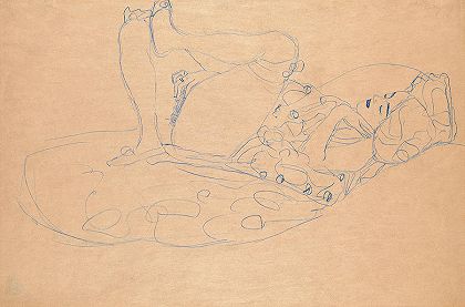 自慰女孩`Masturbating Girl by Gustav Klimt