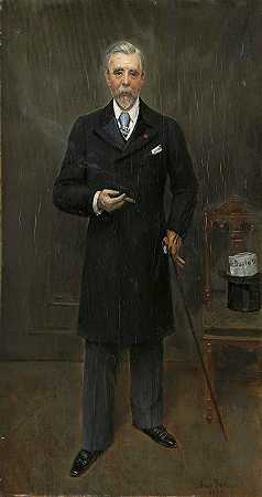坎贝尔·克拉克爵士肖像`Portrait of Sir Campbell Clarke (1899) by Jean Béraud