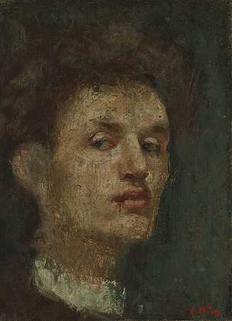 自画像`Self Portrait (1886) by Edvard Munch