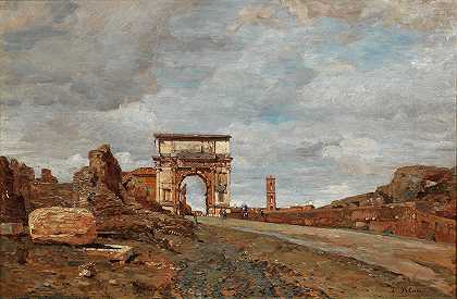 提图斯·维斯帕西安拱门`Arch of Titus Vespasian by Tina Blau