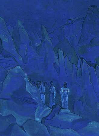 燃烧的黑暗，香巴拉`Burning of Darkness, Shambhala by Nicholas Roerich