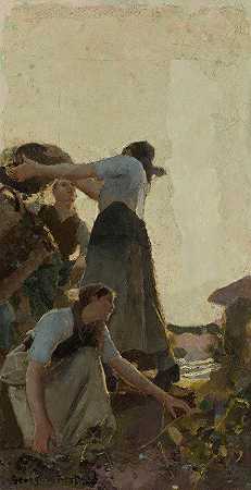 威尼斯`La vendange (1893) by Georges Bertrand