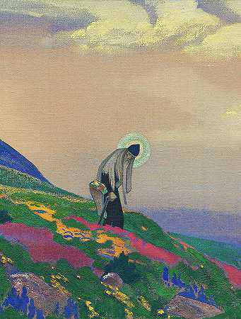圣潘特莱蒙治疗者，1931年`Saint Panteleimon the Healer, 1931 by Nicholas Roerich