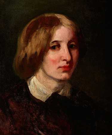 Józefa Ostrowska肖像`Portrait of Józefa Ostrowska (circa 1850) by Piotr Michałowski