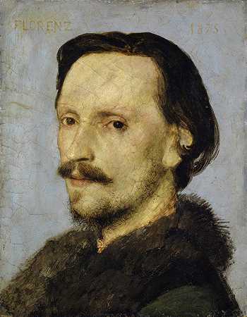 阿道夫·拜尔斯多夫肖像`Portrait of Adolf Bayersdorfer (1875) by Arnold Böcklin