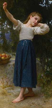 懒惰的`La paresseuse (1901) by William Bouguereau