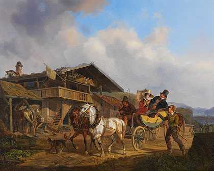 施舍`Das Almosen (1829) by August Franz Schelver