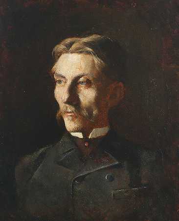 副领事维尔赫姆·格雷布的肖像`Portræt af vicekonsul Vilhelm Greibe (1887~88) by Peter Alfred Schou