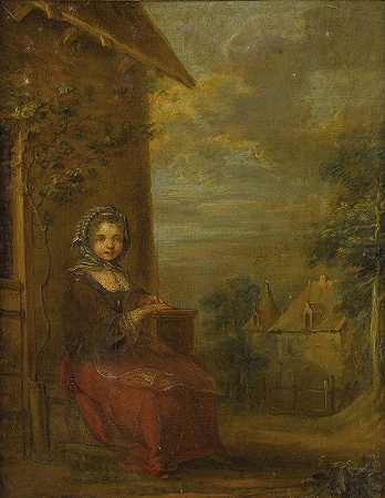 年轻的农家女孩`The Young Farm Girl by School Of Jean Baptiste Charpentier