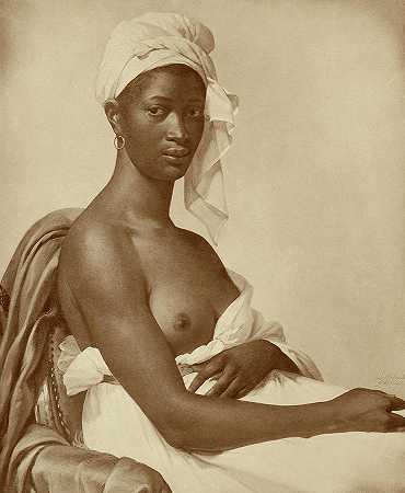 黑人的肖像，1799-1800年`Portrait of a Negress, 1799-1800 by Marie Guillemine Benoist