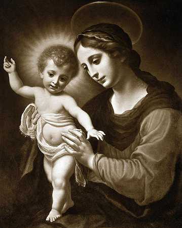 女子和孩子`Virgin and Child by Carlo Dolci