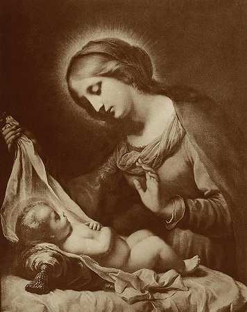 有孩子的麦当娜，1616-1686年`Madonna with Child, 1616-1686 by Carlo Dolci