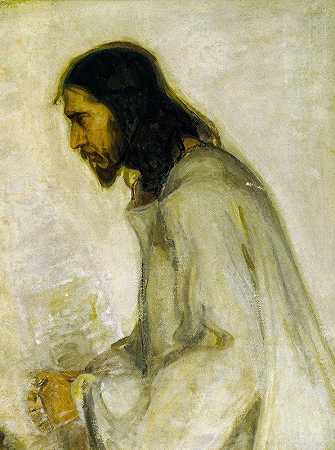 救世主`The Savior (ca. 1900 1905) by Henry Ossawa Tanner
