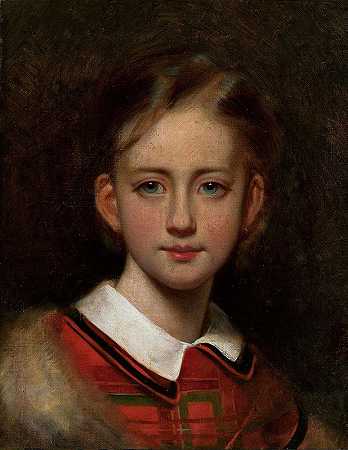 一个女孩的肖像`Portrait Of A Girl by Artur Grottger