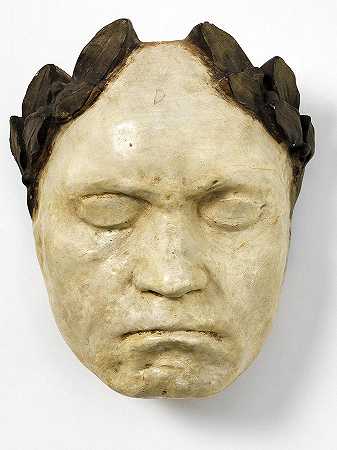 路德维希·范·贝多芬的生命面具`Life mask of Ludwig van Beethoven by Franz Klein