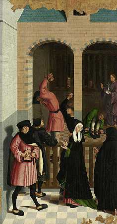 《仁慈的七件作品，赎罪俘虏》，1504年`The Seven Works of Mercy, Ransoming Captives, 1504 by Master of Alkmaar