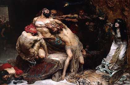 萨姆森`Samson (1887) by Solomon Joseph Solomon
