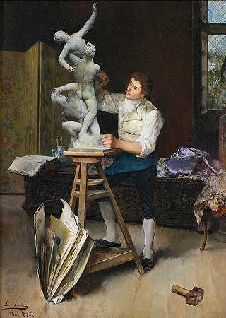 雕塑家`The Sculptor (1882) by Luis Jiménez Aranda