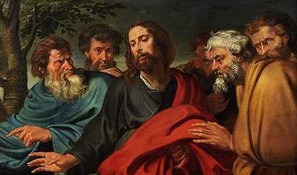基督与五使徒`Christ and Five Apostles by Anthony van Dyck