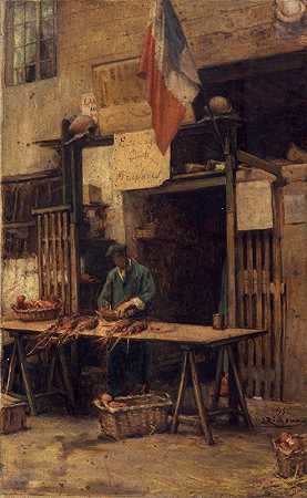 商户小龙虾`Le marchand décrevisses (1895) by Jules Richomme